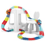 Jucarie de Constructie RollerCoaster, Cyrax, 184 de Piese, 44.5x36x7 cm, cu Masini, Multicolor