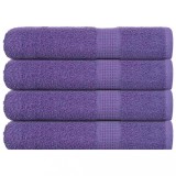VidaXL Prosoape pentru saună 4 buc Violet 360 g/m&sup2; 100% bumbac