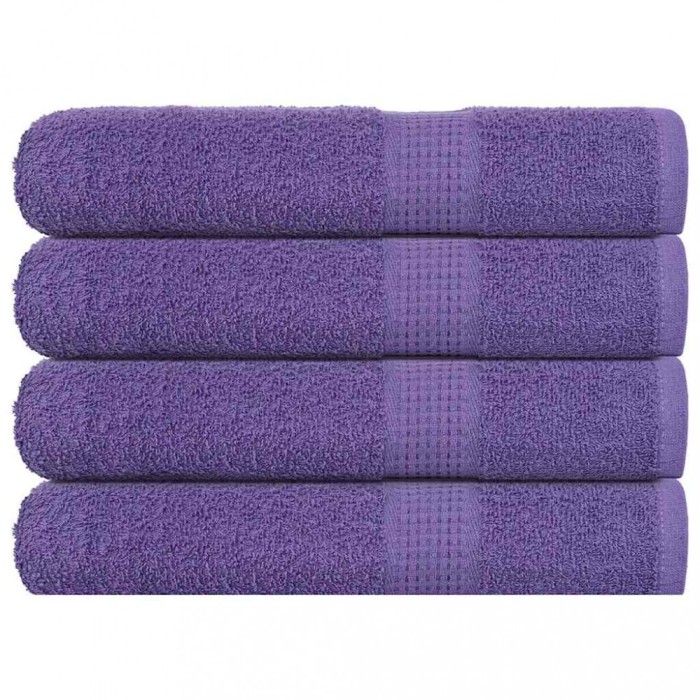 vidaXL Prosoape pentru saună 4 buc Violet 360 g/m&sup2; 100% bumbac
