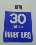 M3 C31 4 - 1979 - Calendar de buzunar - reclama Neuer Weg