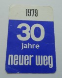 C9 4 - 1979 - Calendar de buzunar - reclama Neuer Weg