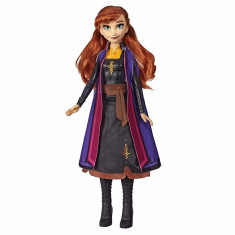 Papusa pentru fetite Disney Frozen II Anna in rochita de toamna ce se aprinde foto