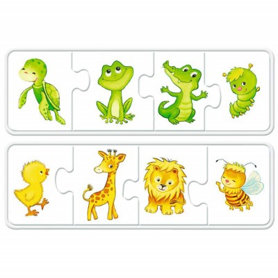 Puzzle Pui De Animale, 6X4 Piese foto