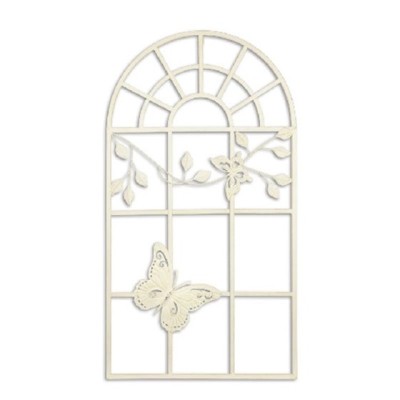 Decoratiune fereastra din metal antik white TZ-57 foto