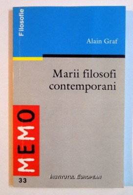 MARII FILOSOFI CONTEMPORANI de ALAIN GRAF , 2001 foto