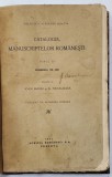 Catalogul manuscriptelor romanesti, tomul III intocmit de Ioan Bianu si G.Nicolaiasa ,1931