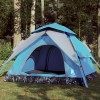 Cort Camping Gossi Cupola 4 Persoane, Albastru, Montare Rapida, Impermeabil, Poliester 230x230x140cm