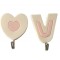 Set 4 cuiere pentru baie sau bucatarie, Roz, WC-129