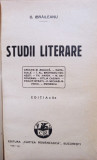 G. Ibraileanu - Studii literare, editia a II-a (editia 1931)
