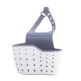 Suport Organizator Chiuveta Bucatarie Baie Gri, Bureti, Periute, Pasta de Dinti, Ajustabil, Universal, 21x15x5cm