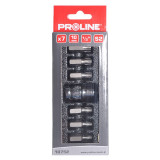 Set varfuri torx cu orificiu Proline, CR VA, otel S2, 7 piese/ set