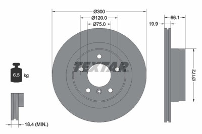 TEXTAR 92133003 PRO Disc frana foto