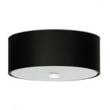 Lampă De Tavan Skala Negru Țesătură/Sticlă/Oțel 3 Becuri Rolă Minimalistă De Interior