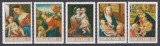 Cook 1968 - Crăciun - Picturi de Titian, Raphael, Murillo, s.a., Serie + Colita + 5 MC, 10 POZE, SET COMPLET, MNH