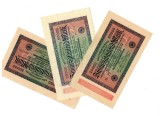 Germania 1923 - 20.000 Mark, 3buc cu filigran diferit