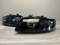 Far faruri Audi A4 B6 look negru cu lupa NOU