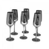 Set 6 pahare sampanie, Glass with Class, Silver