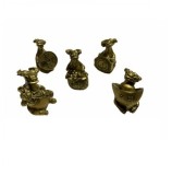 Set de 5 bivoli din rasina 4,5 cm