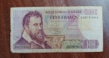 B11 - Bancnota foarte veche - Belgia - 100 franci - 1971