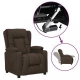 vidaXL Fotoliu cu ridicare, maro &icirc;nchis, material textil 3093428