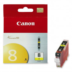 Cartus cerneala canon cli-8y yellow capacitate 13ml pentru canon pixma foto