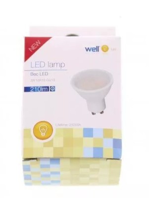 Spot LED MR16 GU10 3W 230V lumina rece Well foto