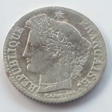 Moneda Argint Franța 20 Centimes 1850 A Paris Ceres - Argint