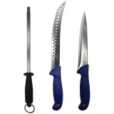 Cumpara ieftin Set profesional de macelarie, 2 cutite otel carbon, injunghiat, transat, degresat, masat pentru ascutit
