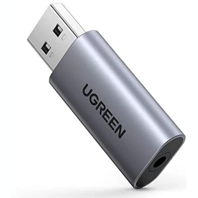 Adaptor audio Ugreen USB 2.0 la 3.5 mm jack gri 80864 foto