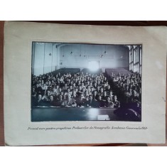 Fotografie pe carton, primul curs de pregatire al Profesorilor de Stenografie, Academia Comerciala 1940