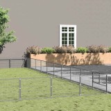 vidaXL Padoc pentru c&acirc;ini, argintiu, 100 m&sup2;, oțel 3082198