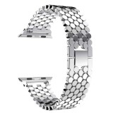 Curea metalica compatibila Apple Watch, 38mm, Argintiu Lucios