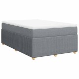 Cumpara ieftin Pat continental cu saltea, gri deschis, 120x200 cm, textil