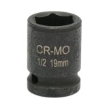 Cheie tubulara de impact 19 mm, 38 mm, prindere 1/2 inch, Cr-Mo Breckner