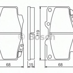 Set placute frana,frana disc TOYOTA HILUX III pick-up (KUN, TGN, LAN, GGN) (2004 - 2016) BOSCH 0 986 494 497