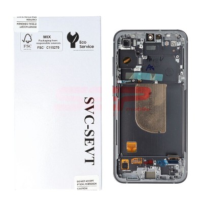 LCD+Touchscreen cu Rama Samsung Galaxy S23 FE / S711 GRAPHITE Original Service Pack foto