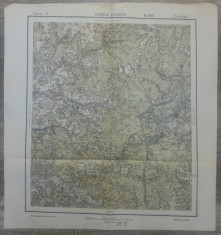 Oradna si Kosna// harta Serviciul Geografic Armatei 1916 foto