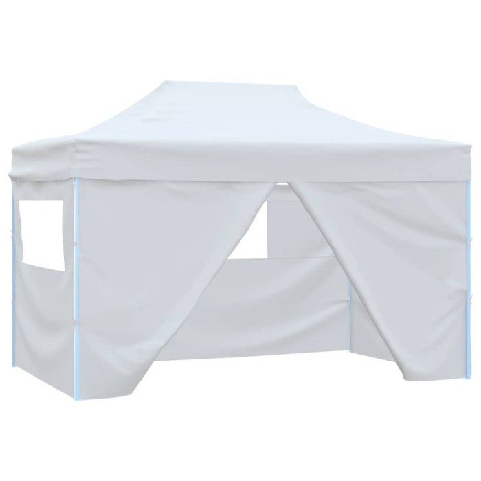 vidaXL Cort de petrecere pliabil cu 4 pereți, alb, 280x410x315 cm, oțel