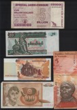 Set 5 bancnote de prin lume adunate (cele din imagini) #77, Africa