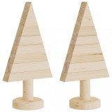 Cumpara ieftin Brazi de Craciun din lemn decorativi 2 buc. 30 cm lemn de pin
