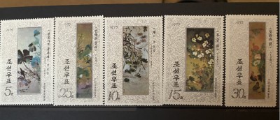 PC416 - Coreea de Nord 1975 Pictura, serie MNH, 5v foto