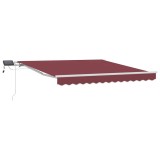 Cumpara ieftin Copertina retractabila manual cu LED, visiniu, 300x250 cm
