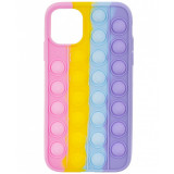 Husa TPU OEM Bubble Fidget Pop It pentru Apple iPhone 12 / Apple iPhone 12 Pro, Anti-Stress, Multicolor