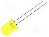 Dioda LED, 8mm, galbena, 20...70mcd, 20mA, 2,1...2,5V, KINGBRIGHT ELECTRONIC - L-793YD
