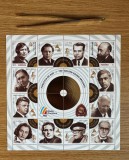Fonoteca de Aur a Romaniei, bloc de 2 timbre cu 14 viniete 2013 LP 2004a