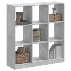 vidaXL Bibliotecă, gri beton, 102x32x108 cm, lemn prelucrat