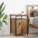 vidaXL Dulap de noapte 2 pcs Lemn vechi 40 x 42 x 60cm Lemn compozit 881807