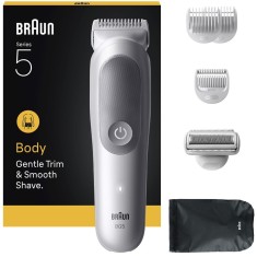 Aparat de ingrijire corporala Braun Seria 5 BG5550, +6 Accesorii de ingrijire: 3 Piepteni, 1 Cap de ras, 1 Saculet, 1 Perie de curatare, Tehnologie Sk