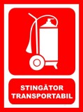 Placuta pentru stingator transportabil