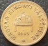 Moneda istorica 10 FILLER - UNGARIA / Austro-Ungaria, anul 1908 * cod 2679, Europa
